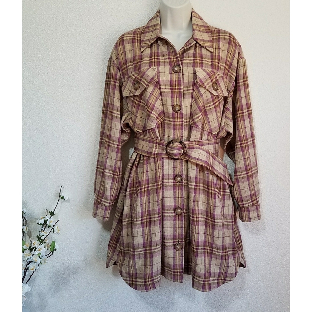 Sezane Delfina Linen/Wool Blend Dress